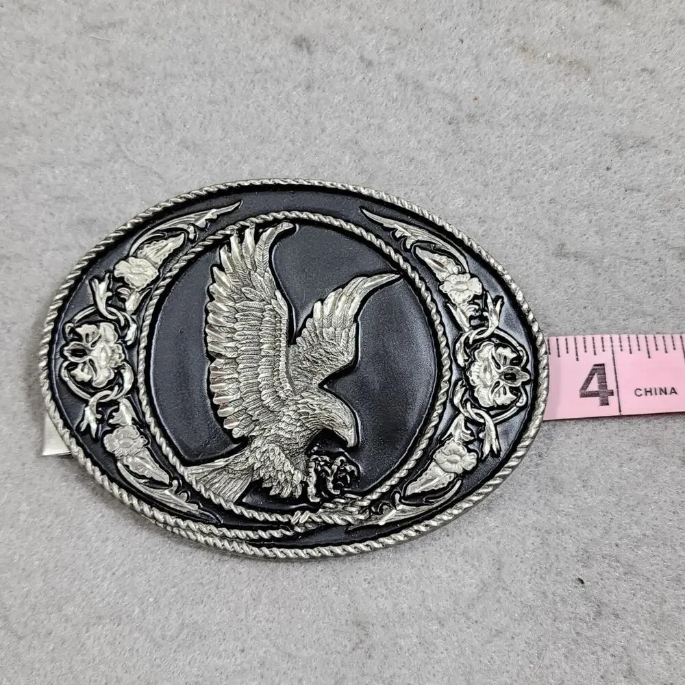 Flying Eagle Belt Buckle G-5 1991 Pewter Oregon USA Siskiyou Buckle Co. Inc Vtg